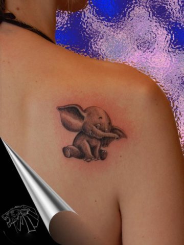 Фото и значение татуировки " Слон ". X_e6791721